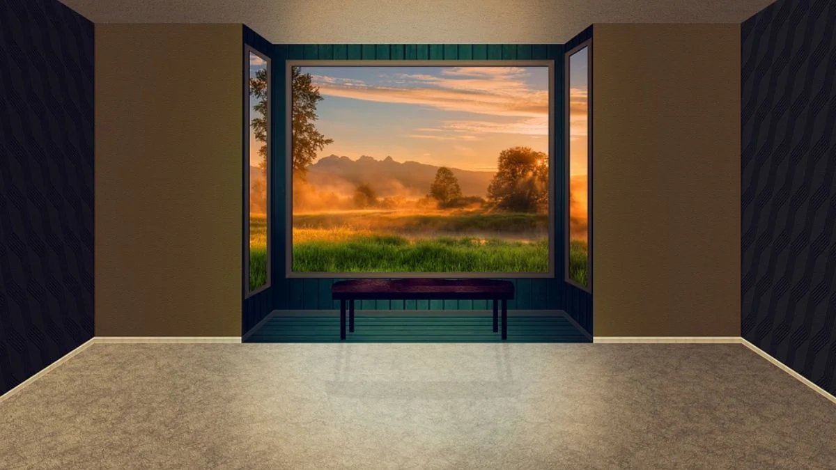 area with white skirting boards