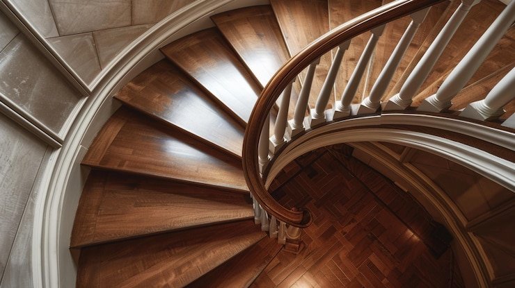 Decorative stairs in houses – luxury LVT cladding